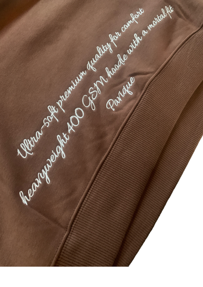 Puffprint Hoodie Brown